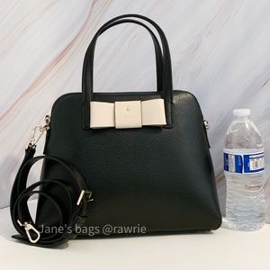 New Kate Spade Maise Leather Bow Domed Satchel